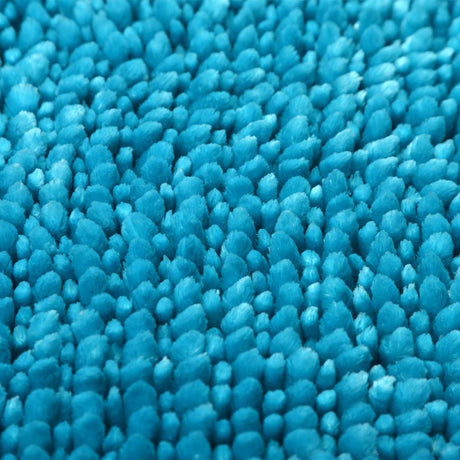 Velvet Chenille Bobble Bath Mat Turquoise Bath Mat Allure   