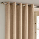 Savoy Blackout Eyelet Curtains Sand 66" x 90"