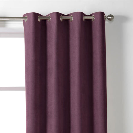 Velvet Chenille Eyelet Curtains Aubergine Eyelet Curtains Alan Symonds   