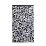 Animal Print Jacquard Towel Black