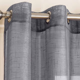 Marrakesh Eyelet Voile Curtain Panel Grey Voile Curtain Tyrone Textiles   