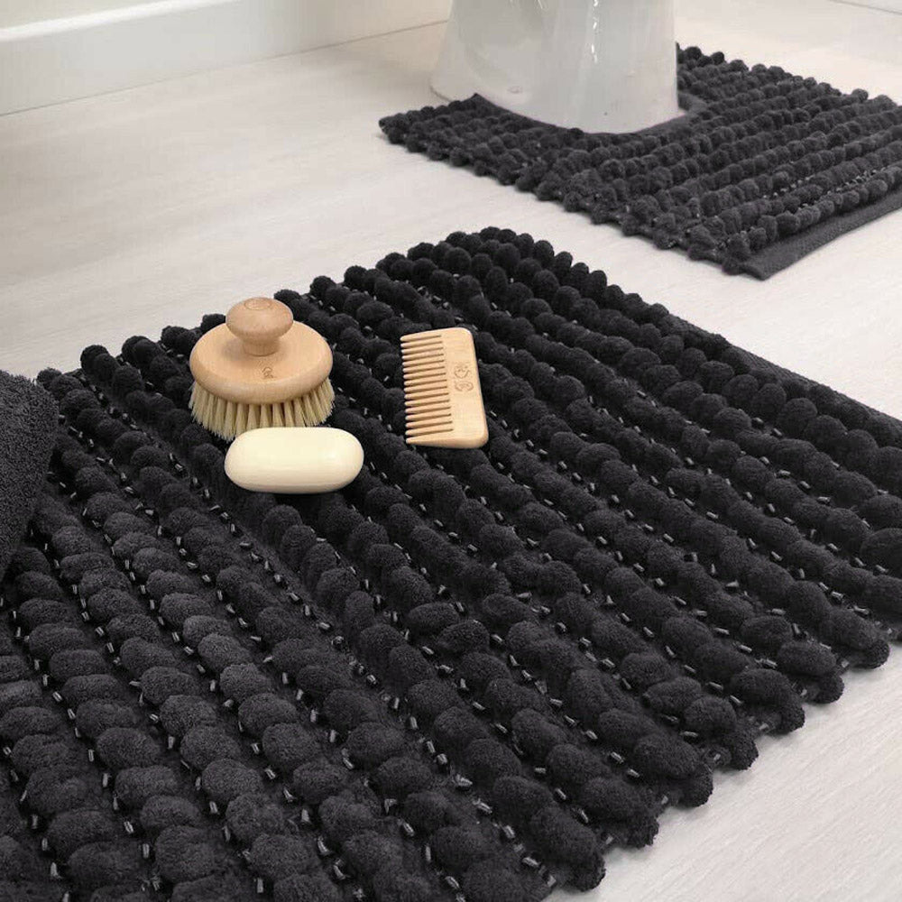 Sparkle Bobble Bath Mat Graphite Bath Mat Allure   