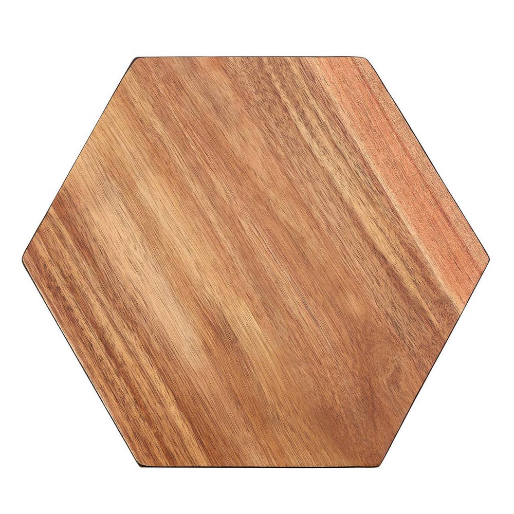 Black Edge Hexagon Chopping Board