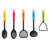 Colourful 5 Piece Utensil Set on Stand