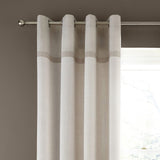 Melville Woven Texture Eyelet Curtains Natural