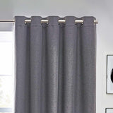 Dawn Blackout Eyelet Curtains Charcoal 90" x 90"