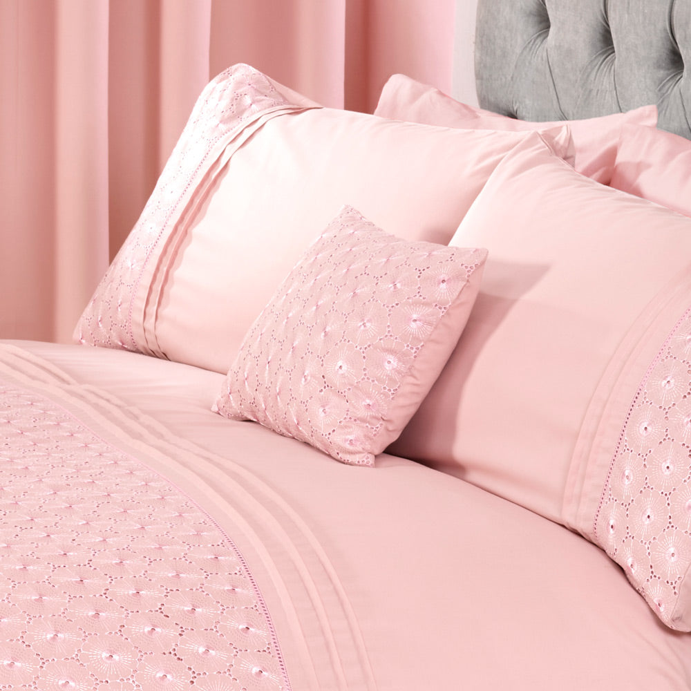 Everdean Duvet Cover Set Pink