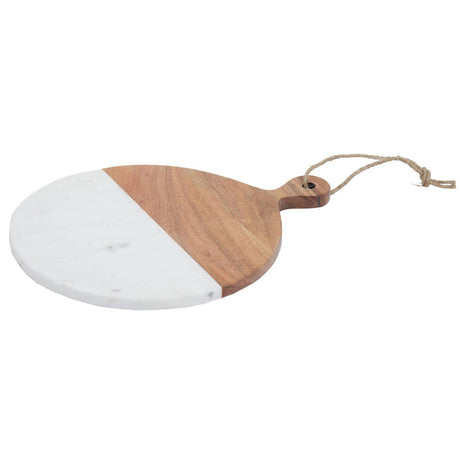 Petite Acacia + Marble Round Paddle Board