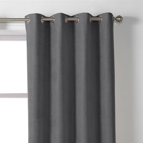 Velvet Chenille Eyelet Curtains Slate Eyelet Curtains Alan Symonds   