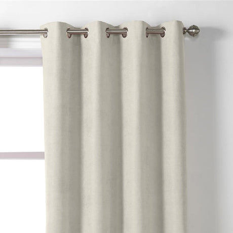 Velvet Chenille Eyelet Curtains Cream Eyelet Curtains Alan Symonds   