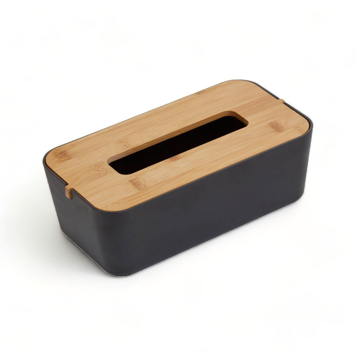 Black Bamboo Tissue Box Cover