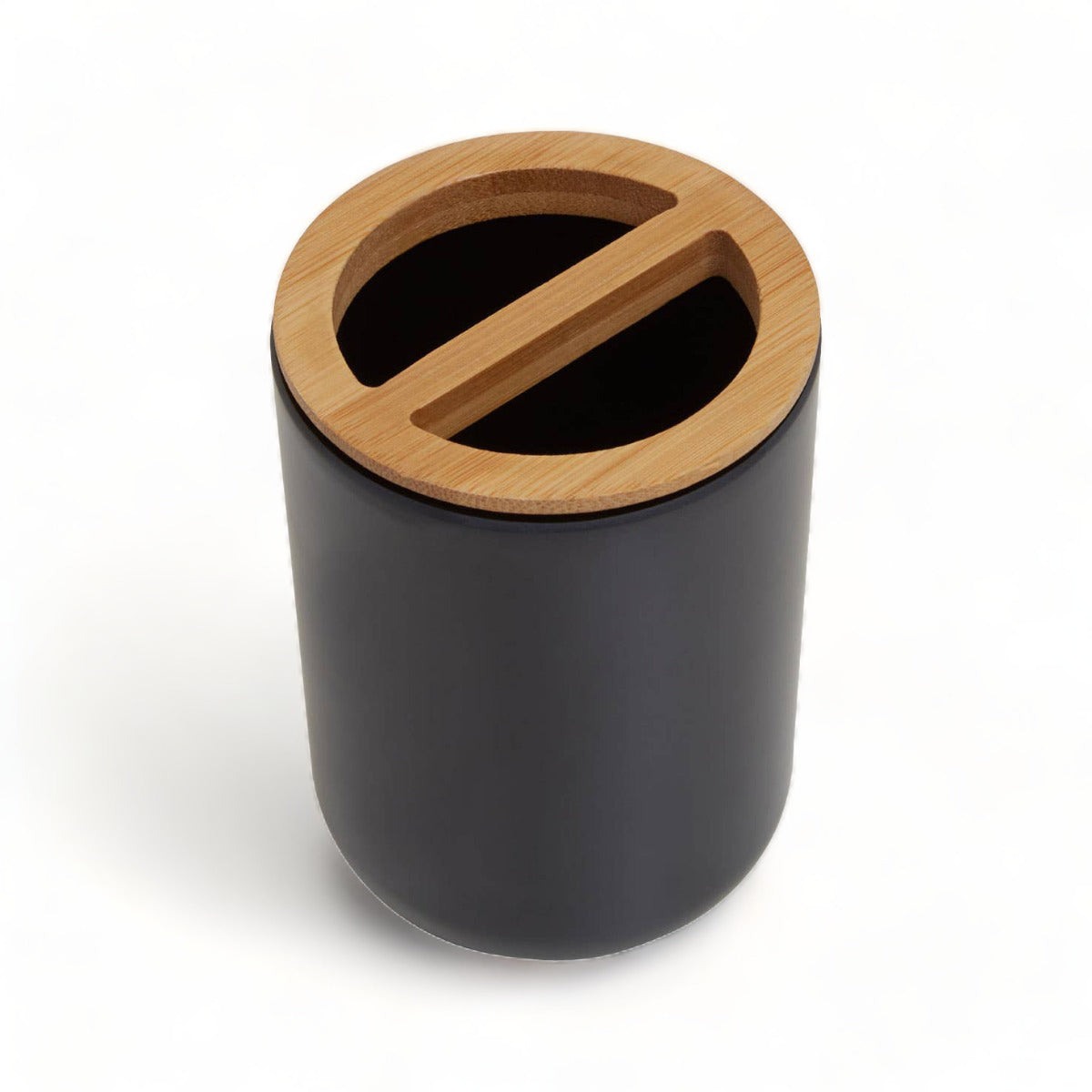 Black Bamboo Toothbrush Holder