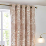 Nola Abstract Eyelet Curtains Oat