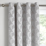 Quentin Velvet Eyelet Curtains Silver