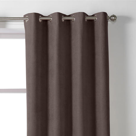 Velvet Chenille Eyelet Curtains Chocolate Eyelet Curtains Alan Symonds   