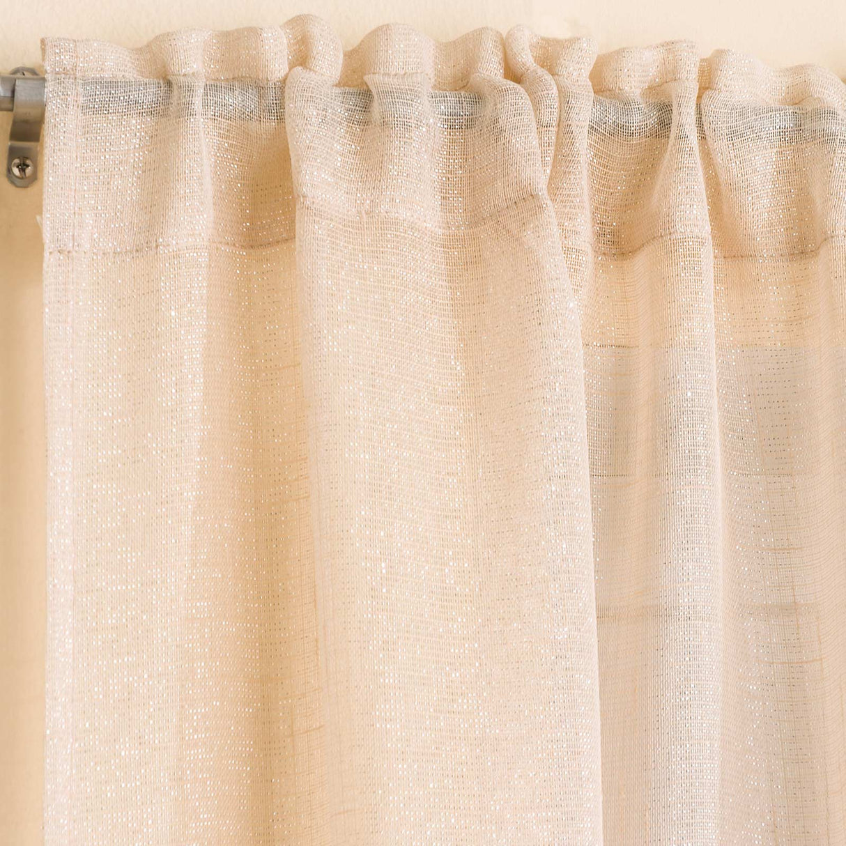 Casablanca Voile Curtain Panel Cream Voile Curtain Tyrone Textiles   