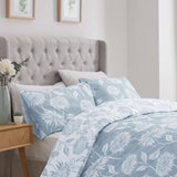 Chrysanthemum Blue Duvet Cover Set