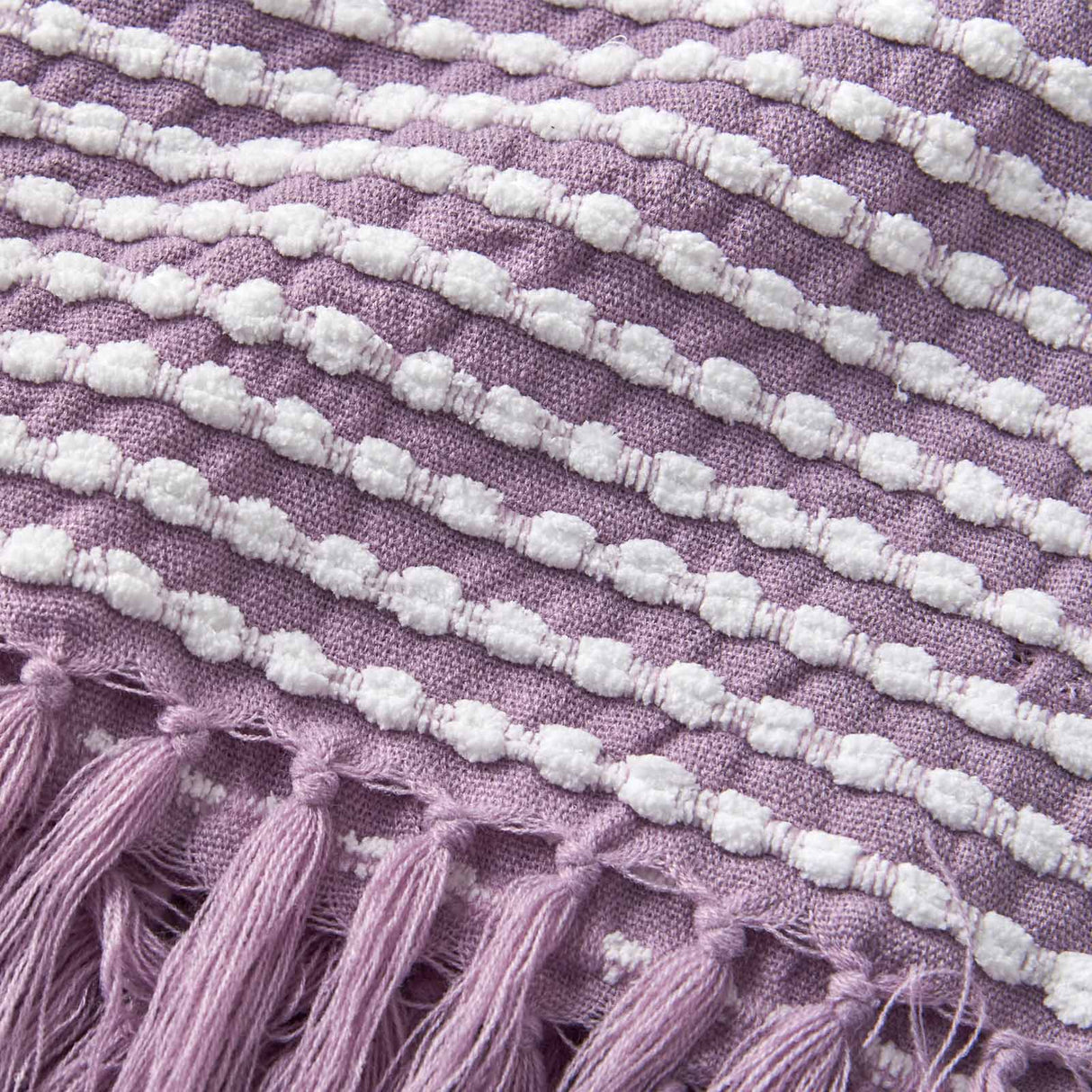 Stab Stitch Throw Lilac