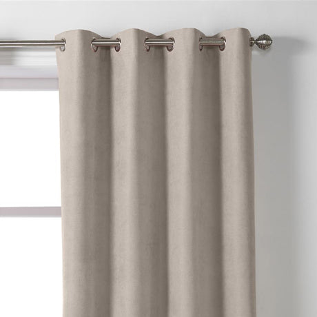 Velvet Chenille Eyelet Curtains Taupe Eyelet Curtains Alan Symonds   