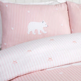 Polar Bear Flannelette Duvet Cover Set Blush