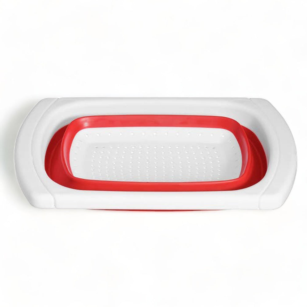 Extendable Red Over Sink Colander