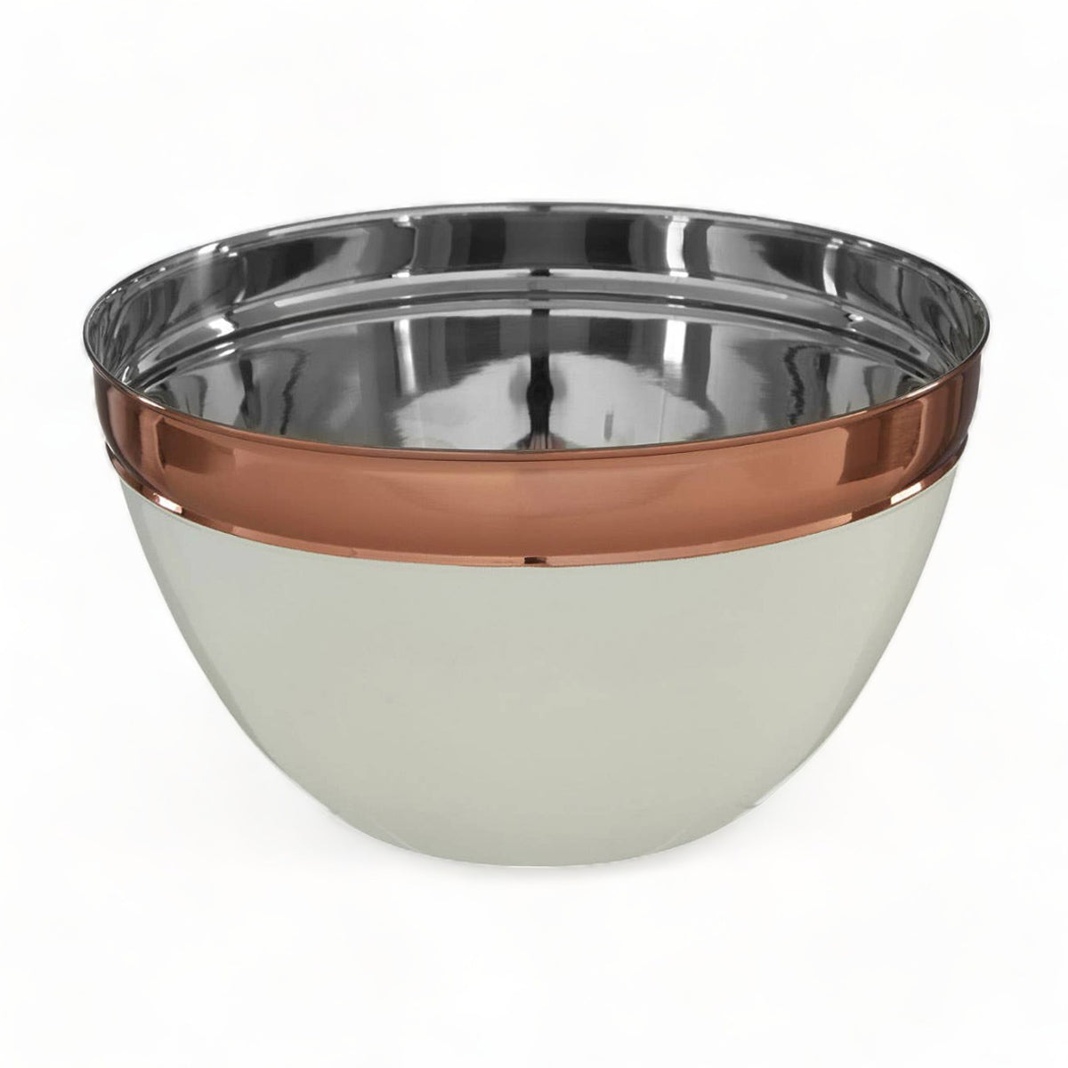 Cream + Copper Large Mixing Bowl