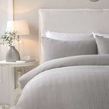 Lindly Waffle Duvet Cover Set Silver