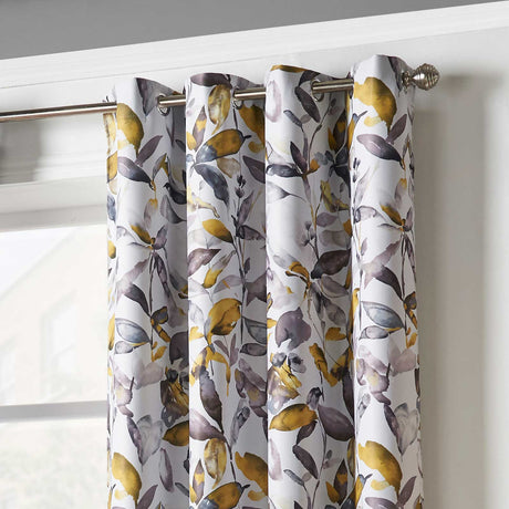 Giverny Blockout Eyelet Curtains Ochre Eyelet Curtains Alan Symonds   