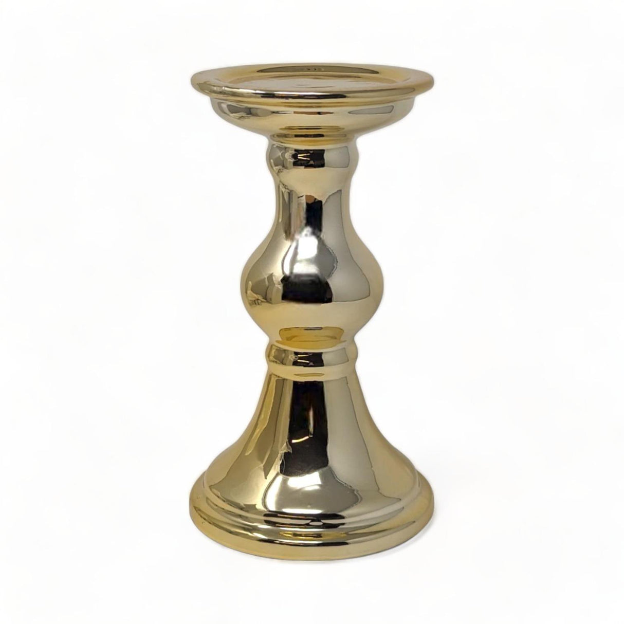 Gold Pillar Candle Holder