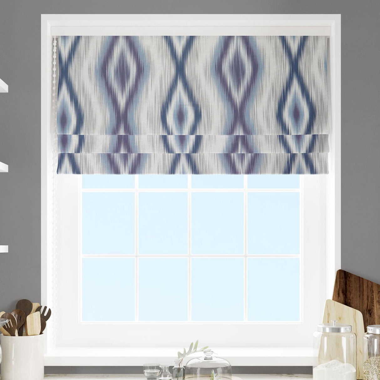 Nepal Blue Made To Measure Roman Blind