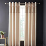 Deco Sequin Eyelet Curtains Champagne