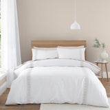 Embroidery Leaf Duvet Cover Set Natural