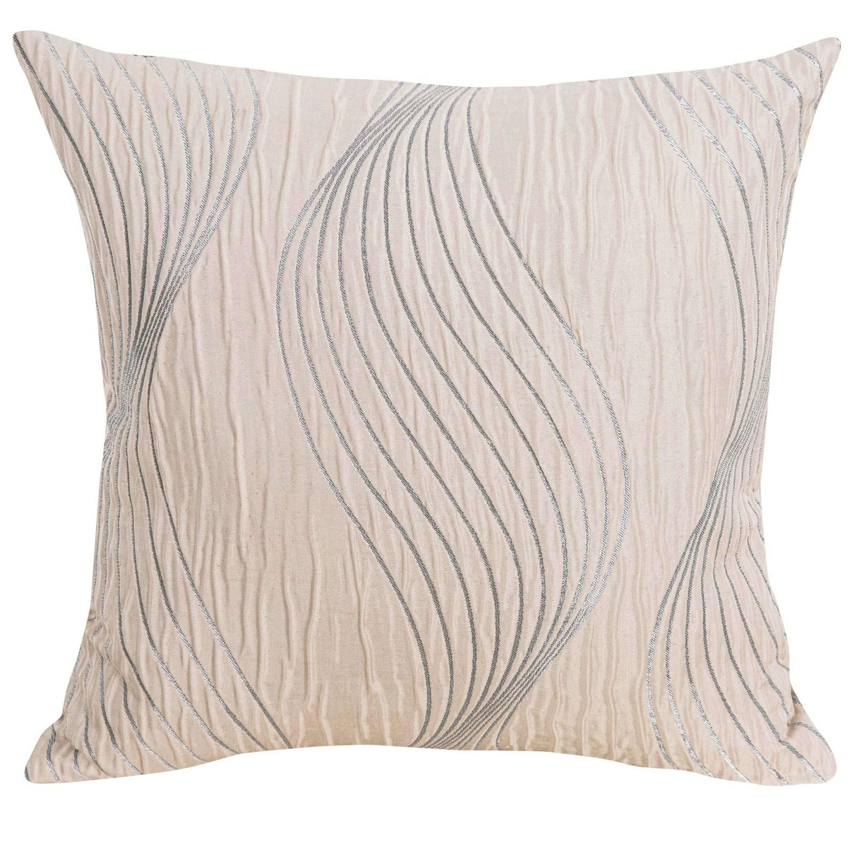 Zen Metallic Natural Cushion Cover 17 x 17"