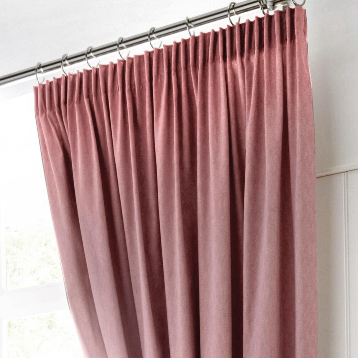 Dijon Blackout Tape Top Curtains Blush