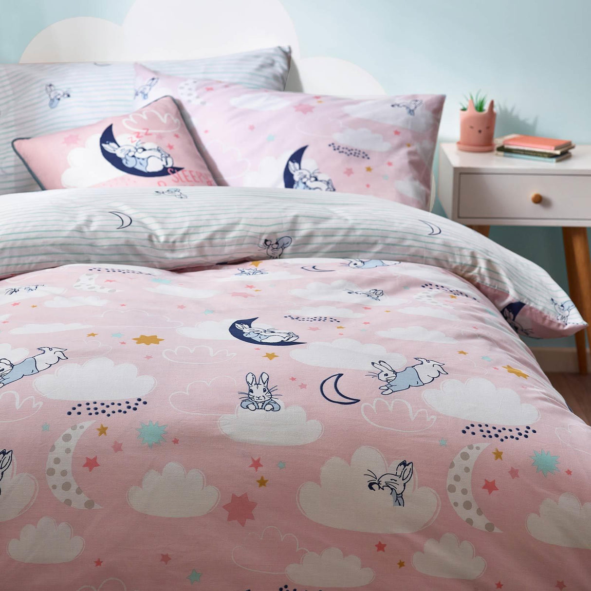 Peter Rabbit™ Sleepy Head Duvet Cover Set Pink