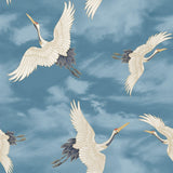 Cranes Blue Wallpaper