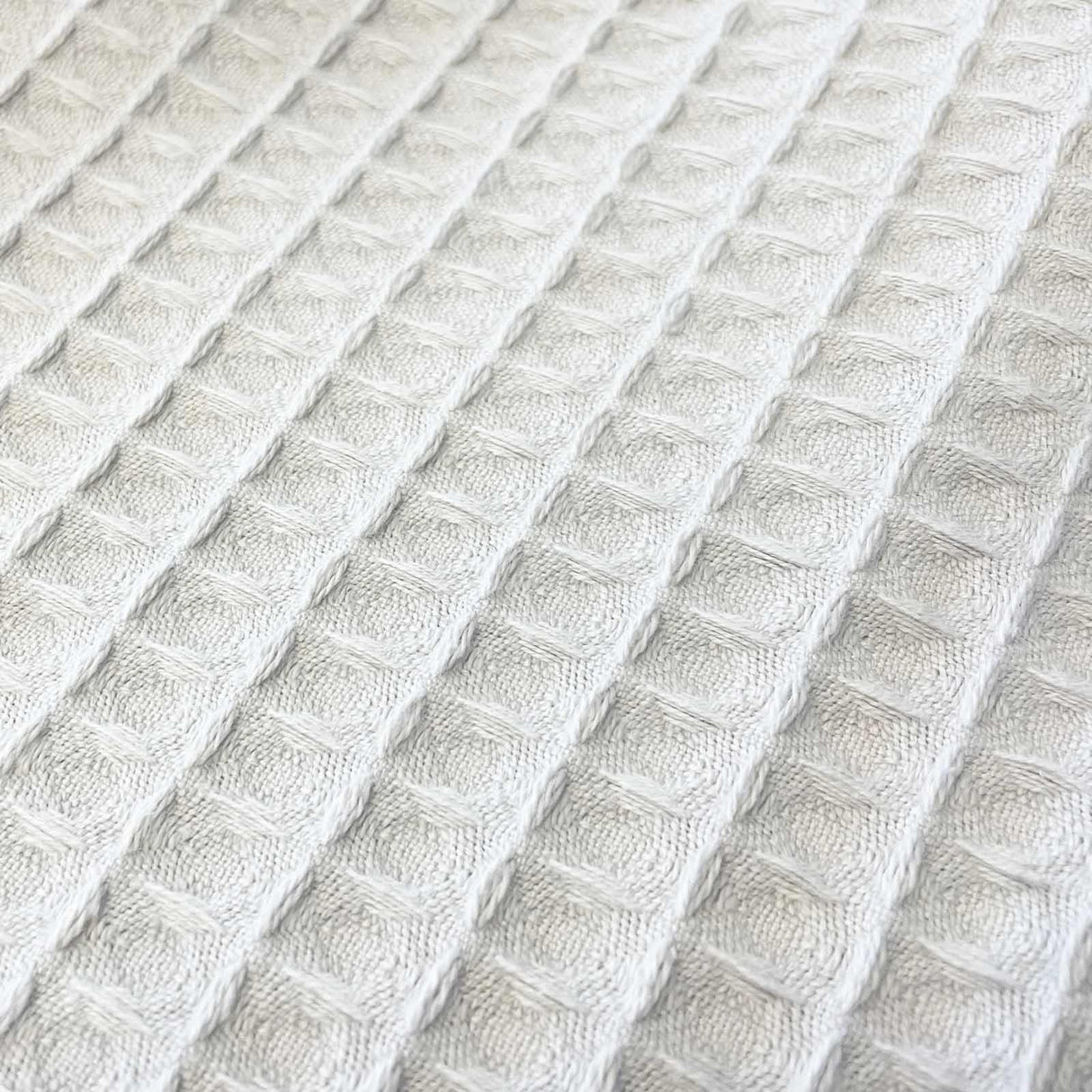 Premium Hotel Waffle Throw White