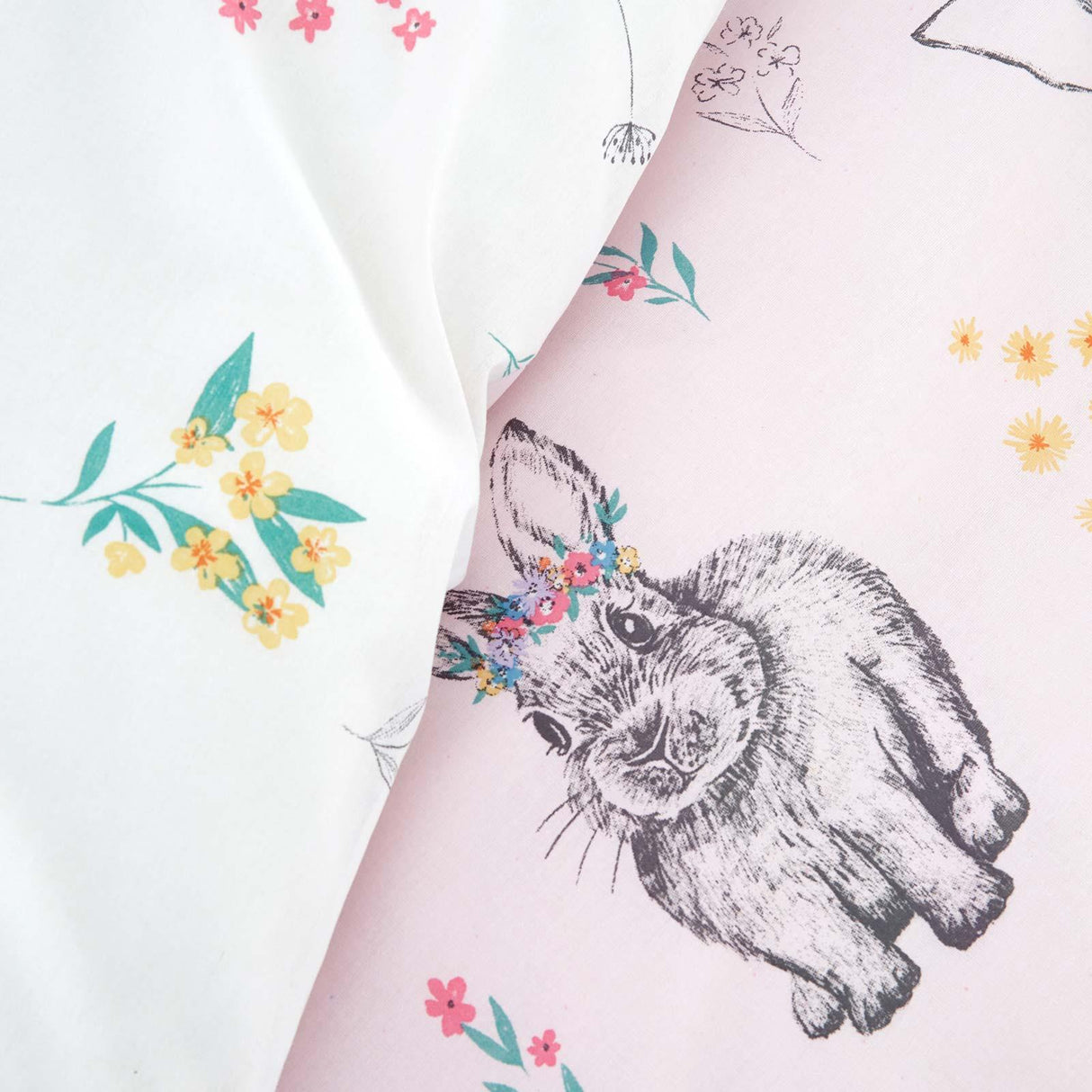 Bunny Tails Ditsy Flower Duvet Cover Set