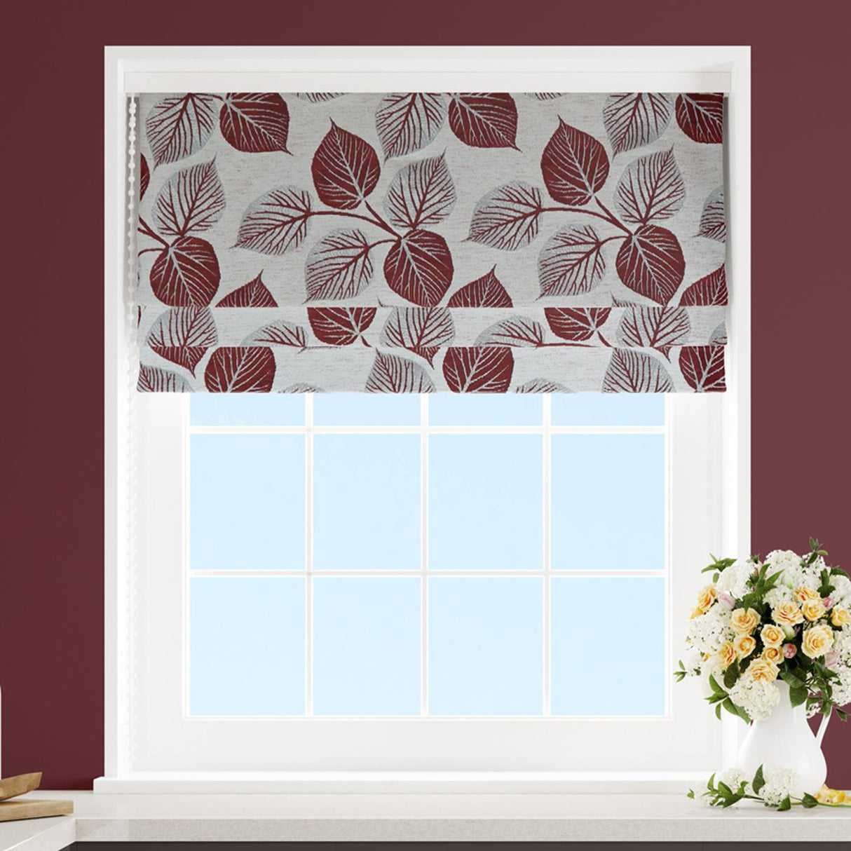 Hera Wine Made To Measure Roman Blind