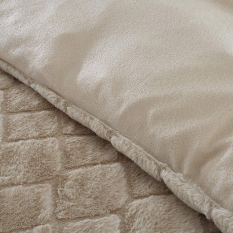 Cosy Diamond Natural Duvet Cover Set