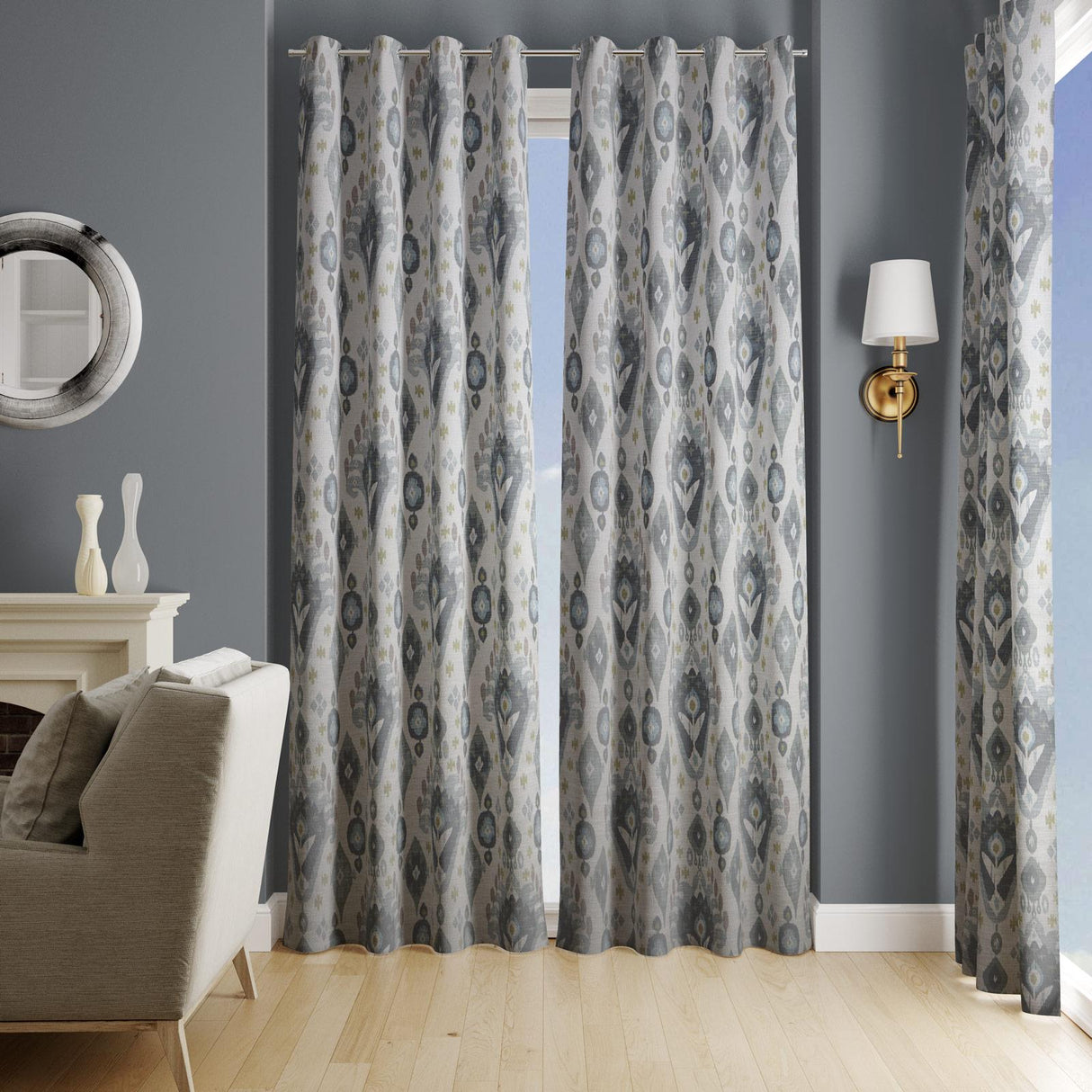 Boho Glacier Made To Measure Curtains