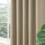 Woven Blackout Eyelet Curtains Latte