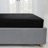 Lyla Microfibre Black Fitted Sheet