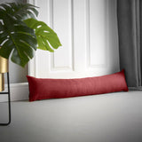 Velvet Chenille Draught Excluder Red