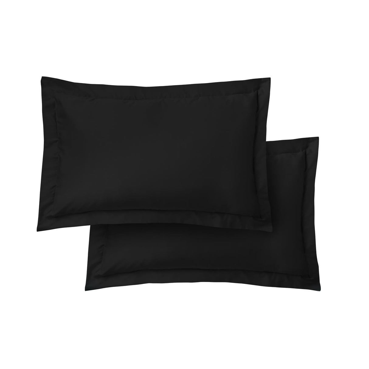 400TC Cotton Sateen Oxford Pillowcases Black