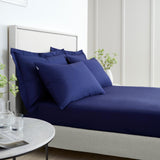 200TC Cotton Percale Oxford Pillowcases Navy