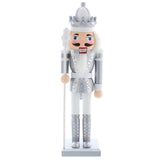 White & Silver Nutcracker with Sceptre