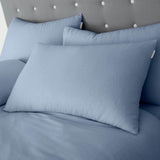 Brushed Cotton Flannelette Pillowcase Pair Lansfield Blue