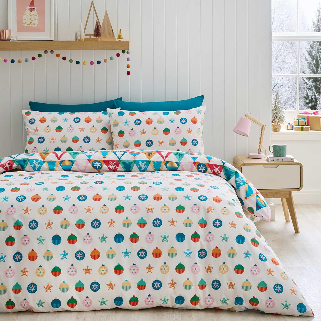 Christmas Geo Duvet Cover Set