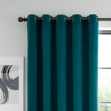 Wilson Velvet Blackout Thermal Eyelet Curtains Green